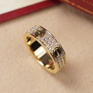Cartier full diamond ring rose gold
